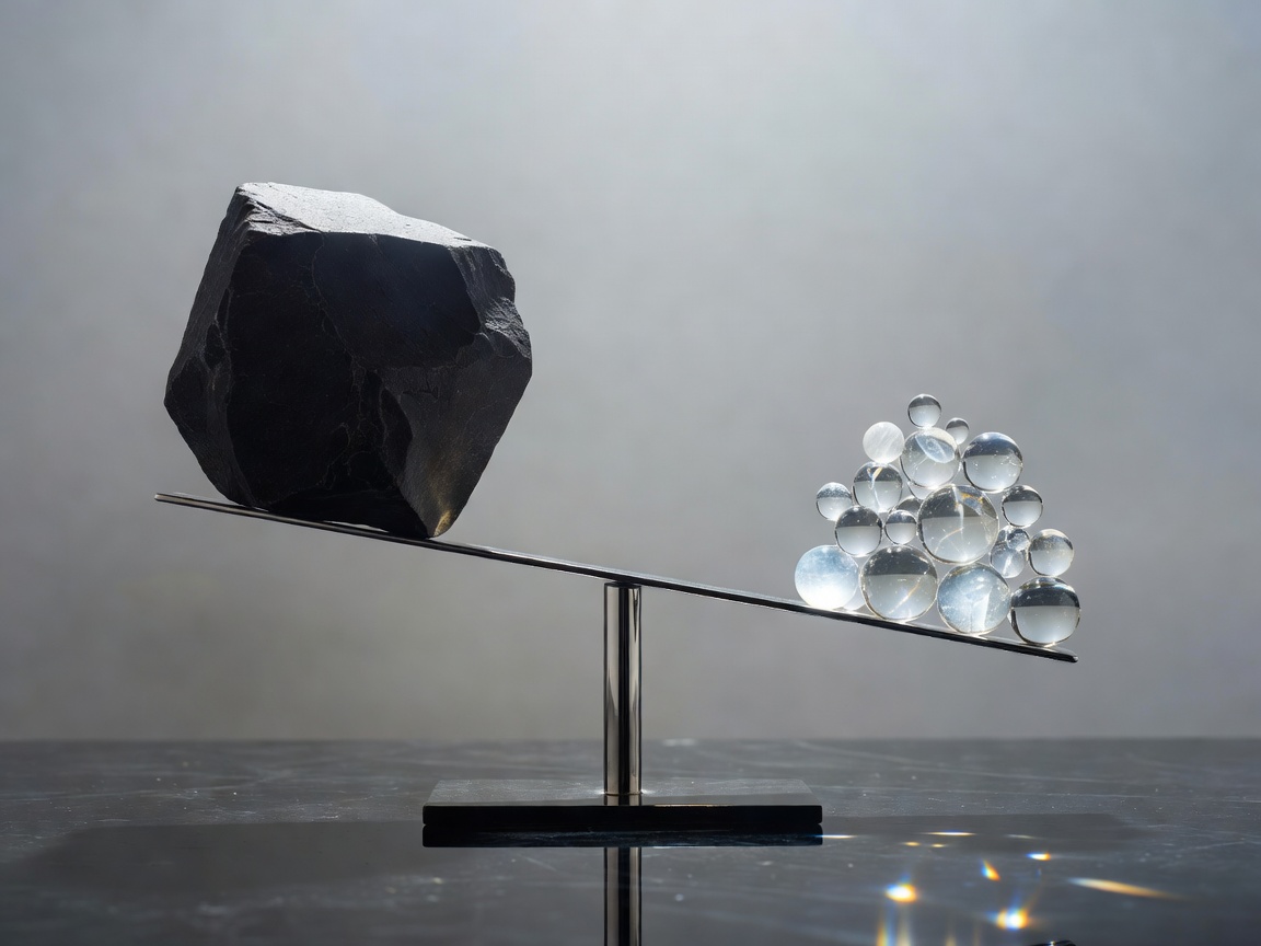 Abstract balance representing buyer bargaining power