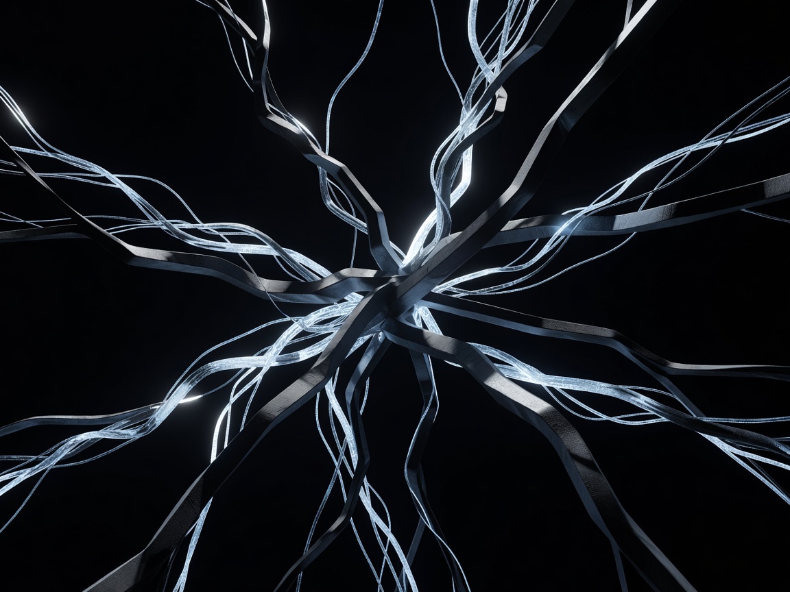 Abstract branching paths representing substitute products