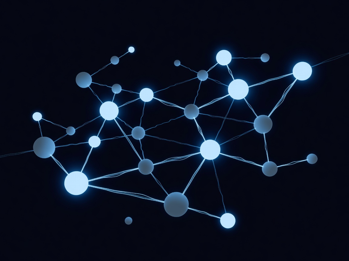Abstract connected nodes representing supplier bargaining power